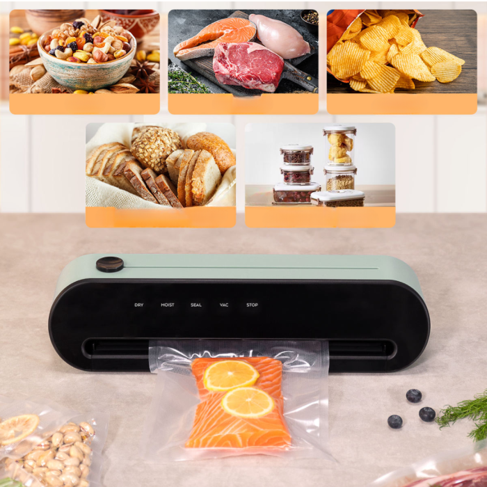 Máy Hút Chân Không KAW 263A Mini Tự Động – Hàn Miệng Túi Thực Phẩm Đa Năng, Bảo Quản Tươi Lâu