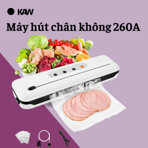 Máy Hút Chân Không KAW 260A Tự Động Đa Chế Độ – Hàn Miệng Túi Thực Phẩm Cao Cấp, Bảo Quản Tươi Lâu