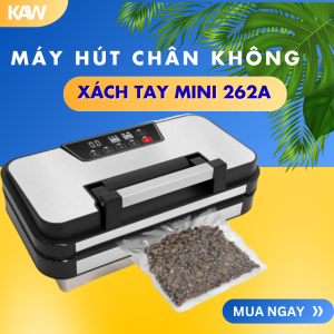 Máy Hút Chân Không KAW 262A Mini Cao Cấp – Hàn Miệng Túi Tự Động, Đa Chế Độ Bảo Quản Thực Phẩm