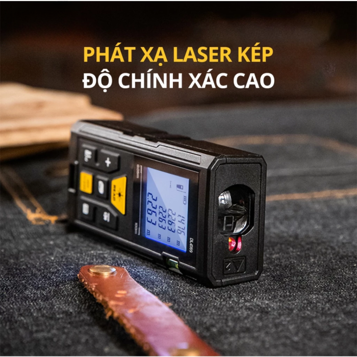 Thước Đo Khoảng Cách Laser KAW 520A Chính Hãng – Máy Đo Laser 120m Độ Chính Xác Cao, Đo Đa Năng Chuyên Nghiệp