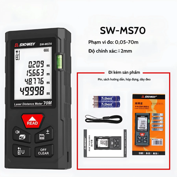 Thước Đo Khoảng Cách Laser KAW 518C Chính Hãng – Máy Đo Laser Chính Xác Cao, Đo Xa Đa Năng