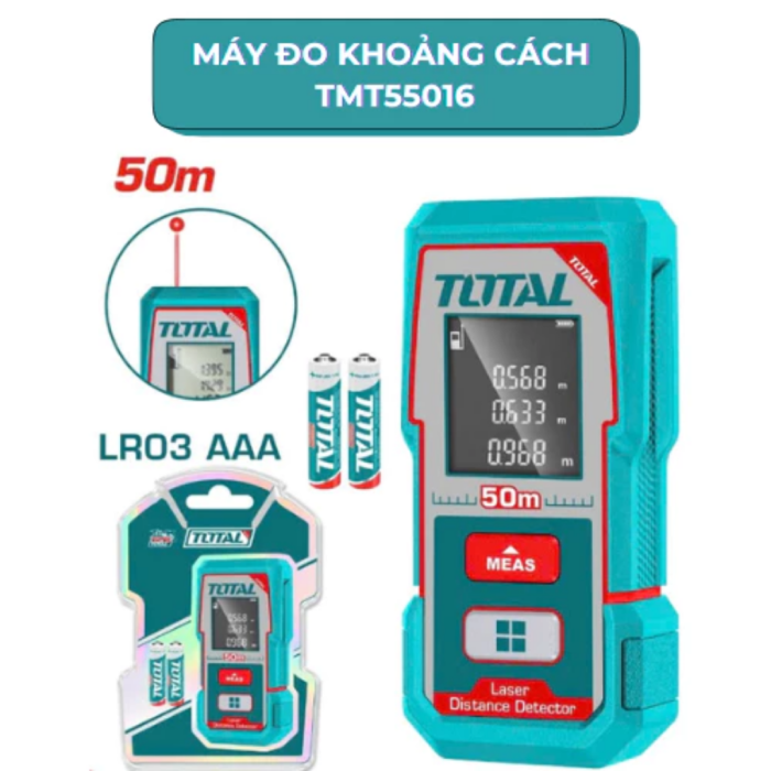 Máy Đo Khoảng Cách Laser KAW 523A Phạm Vi 50m Chính Xác Cao, Màn Hình LCD, Đo Nhanh Chuyên Nghiệp