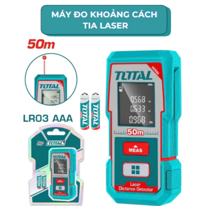 Máy Đo Khoảng Cách Laser KAW 523A Phạm Vi 50m Chính Xác Cao, Màn Hình LCD, Đo Nhanh Chuyên Nghiệp