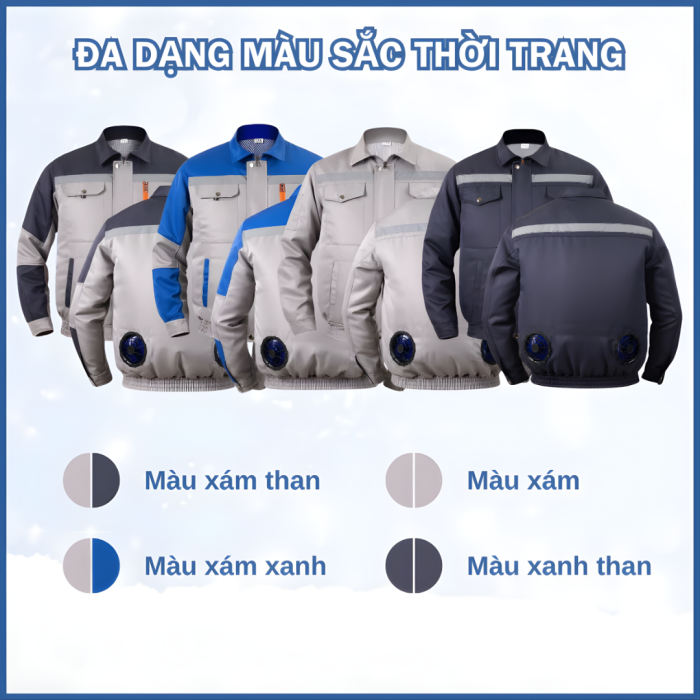 Áo Điều Hòa Bảo Hộ KAW 558A Chính Hãng – Pin 30.000mAh, Quạt Làm Mát 3 Cấp Độ, Chống Nắng Nóng, Dùng 12–15H