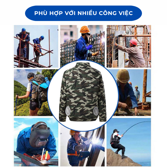 Combo Áo Điều Hòa KAW 559D Kèm Quạt KAW 12V Và Pin 35.000mAh – Bộ Làm Mát 3 Cấp Độ, Chống Nắng UV, Chính Hãng Kèm Phụ Kiện