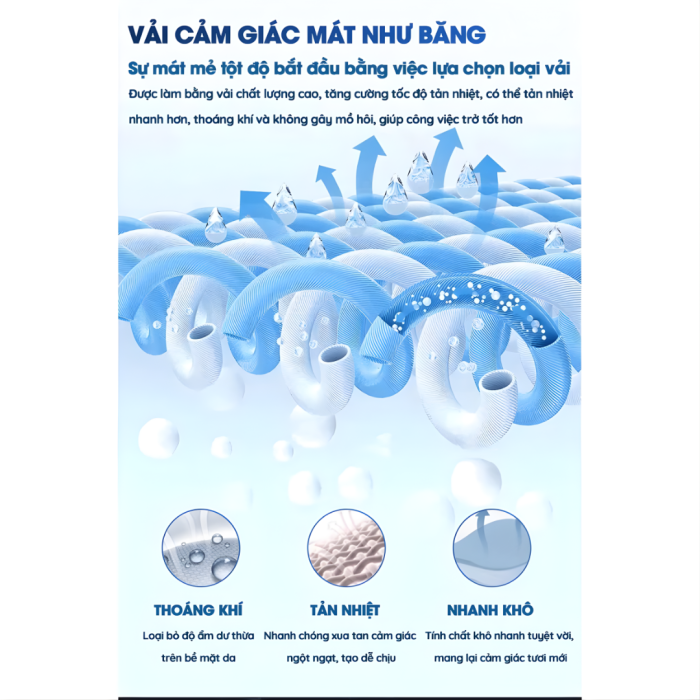 Áo Điều Hòa KAW 558C Màu Xanh Than – Áo Quạt Làm Mát Cao Cấp, Thoáng Khí, Giảm Nhiệt Hiệu Quả