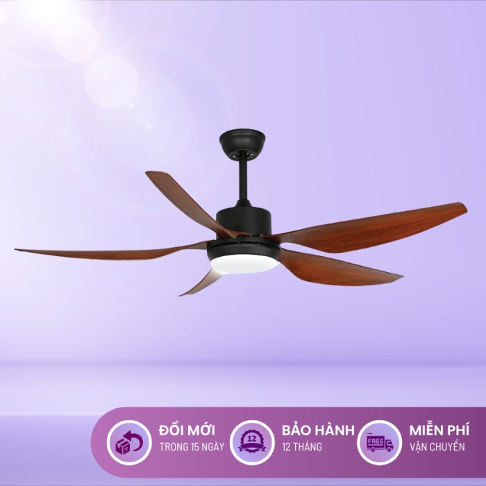 Quạt Trần 5 Cánh KAW ECOFAN Saphire Nhựa ABS Vân Gỗ Cao Cấp