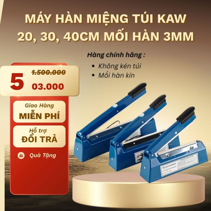 Máy Hàn Miệng Túi 40cm Mối Hàn 3mm, Giải Pháp Đóng Gói Khổ Lớn, Chuyên Nghiệp Và Siêu Tốc