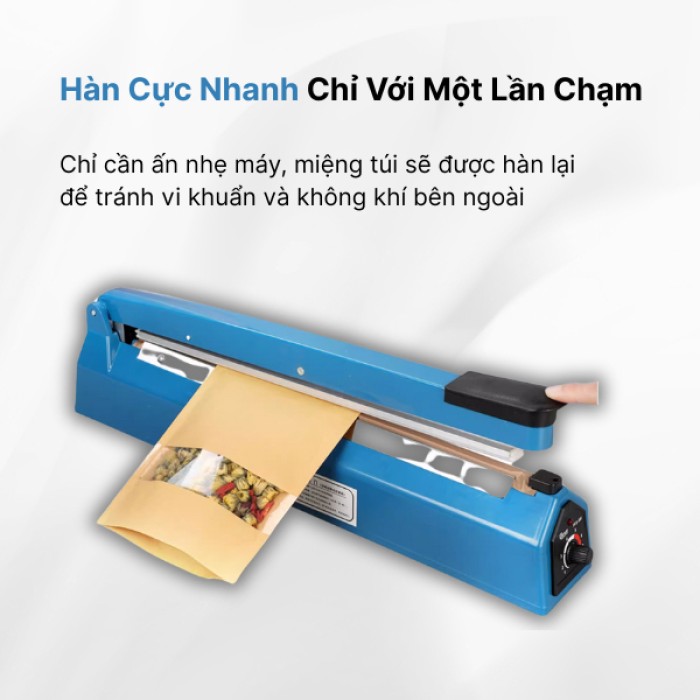 Máy Hàn Miệng Túi 30cm mối hàn 3mm - Màu Xanh, Trợ Thủ Đắc Lực Cho Gian Bếp Và Chủ Shop