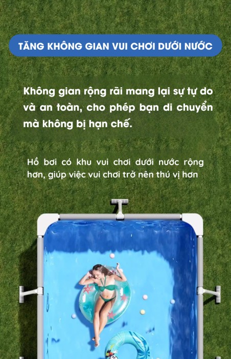 Bể Bơi Khung thép 4m KAW Gấp Gọn - PVC 3 Lớp Siêu Bền, Giá Tốt