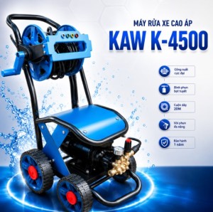 Máy Rửa Xe Cao Áp KAW K-4500 Màu Xanh, Lõi Đồng, Siêu Mạnh Mẽ, Dây Cao Áp 20m