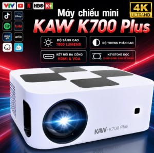 Máy Chiếu KAW K700 Plus Chính Hãng, Giá Tốt Nhất, Độ Sáng Cao, Sắc Nét 