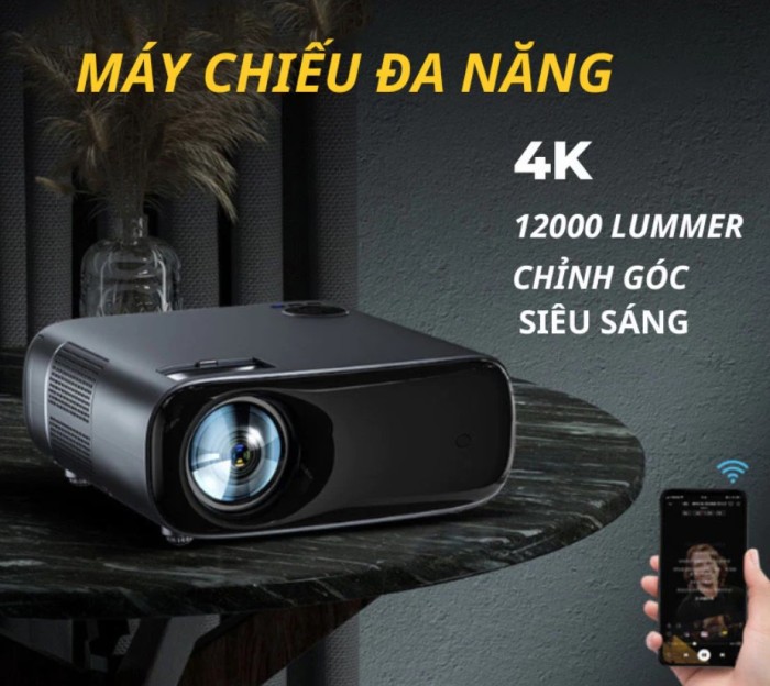 Máy Chiếu XMAX10 Chính Hãng – Màn Hình 290 Inch, Hỗ Trợ 4K, Wifi Băng Tần Kép