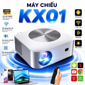 Máy Chiếu KAW KX01 Chính Hãng - Thiết Kế Nhỏ Gọn, Âm Thanh HiFi, Giá Tốt
