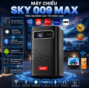 Máy Chiếu KAW SKY 009 MAX Chính Hãng, Đa Chức Năng, Chính Hãng, Pin Tích Hợp 8000mAh