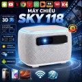 Máy Chiếu Mini KAW SKY118 Chính Hãng, Hỗ Trợ 3D, Bảo Vệ Mắt