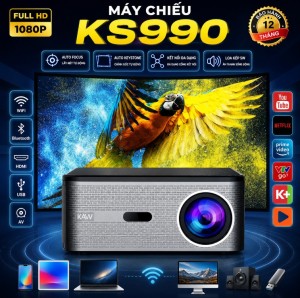 Máy Chiếu Mini KAW KS990 Chính Hãng – Giá Tốt, Tự Động Lấy Nét, Tích Hợp Android 