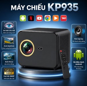 Máy Chiếu Mini KAW KP935 - Tự Động Lấy Nét, Wifi 5G, Full HD 1080P