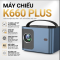 Máy chiếu thông minh KAW K660 Plus  – Thiết kế quai xách, Android 9 mượt mà, tự động lấy nét