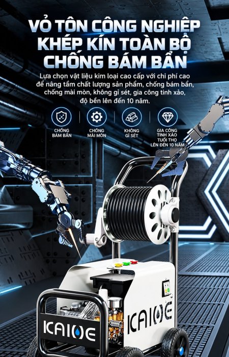 Máy Rửa Xe Cao Áp KAIHE Snow Eagle 190 4000W, Động Cơ Cảm Ứng, Dây Cao Áp 15m