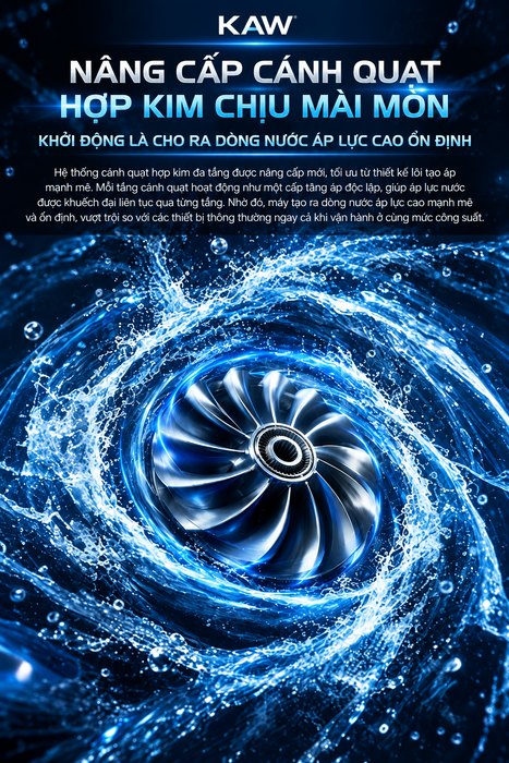Máy Rửa Xe Cao Áp KAW E1002J Thân Inox Kèm Cuộn Dây, Động Cơ Không Chổi Than, Chống Nước IPX5