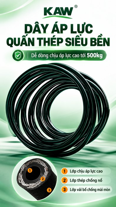 Máy Rửa Xe Cao Áp KAW Vỏ Inox Bảng Điều Khiển Thông Minh, Động Cơ Đồng Nguyên Chất, Phun Xa 8-15m