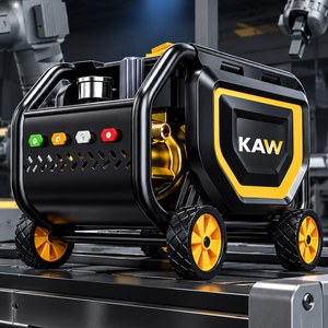 Máy Rửa Xe Cao Áp KAW 2000W Có Cuộn Ống 20m, Động Cơ Đồng Không Chổi Than, Áp Lực 8-25MPa, 720L/H