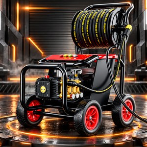 Máy Rửa Xe Cao Áp KAW Biến Tần 3.0kW Có Cuộn Dây, Động Cơ Nam Châm Vĩnh Cửu, Đầu Bơm Kinkard Ý, 380bar