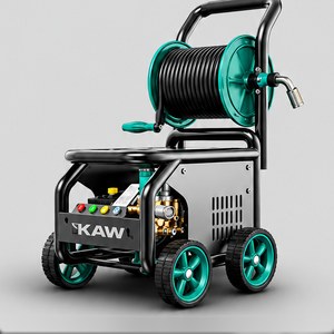 Máy Rửa Xe Cao Áp KAW Green Titan Có Cuộn Dây Thương Mại, Động Cơ Cảm Ứng, Áp Lực 16-43MPa, 12-25L/Phút