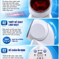 Máy Quét Mã Vạch Để Bàn KAW MS7120 Quét Đa Hướng 20 Tia Laser, Tự Động Nhận Mã, Cắm Là Dùng