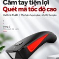 Máy Quét Mã Vạch Mini KAW C Series Không Dây Bluetooth + 2.4G, Đọc Mã 1D/2D, Quét Màn Hình, Pin 1200mAh