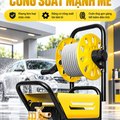 Máy Rửa Xe Cao Áp KAW 1200W Có Cuộn Ống, Động Cơ Lõi Đồng, Khung Kim Loại, Lưu Lượng 6L/Phút