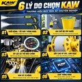 Máy Rửa Xe Cao Áp KAW 2000W Có Cuộn Ống 20m, Động Cơ Đồng Không Chổi Than, Áp Lực 8-25MPa, 720L/H