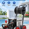 Máy Rửa Xe Cao Áp Thương Mại KAW 3000W Có Cuộn Dây, Đầu Bơm Trục Khuỷu Lõi Đồng, Phun Xa 8-15m