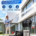 Máy Rửa Xe Cao Áp Thương Mại KAW 3000W Có Cuộn Dây, Đầu Bơm Trục Khuỷu Lõi Đồng, Phun Xa 8-15m