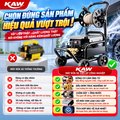 Máy Rửa Xe Cao Áp KAW 3600W Có Cuộn Dây 10m, Động Cơ Cảm Ứng Từ Dây Đồng, Đầu Bơm Trục Nghiêng 30MPa