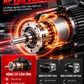 Máy Rửa Xe Cao Áp KAW 9800 Có Cuộn Dây, Động Cơ Cảm Ứng Không Chổi Than Lõi Đồng 2200W, Bánh Xe Lớn 120mm