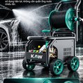 Máy Rửa Xe Cao Áp KAW 9800 Có Cuộn Dây Thương Mại, Động Cơ Cảm Ứng, Khởi Động Mềm, Chống Nước IPX5