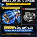 Máy Rửa Xe Cao Áp Thương Mại KAW 9KW Động Cơ Cảm Ứng Không Chổi Than, Đầu Bơm Trục Khuỷu Đồng Nguyên Chất, Áp Lực 25MPa