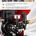 Máy Rửa Xe Cao Áp KAW BC-360B 6800W Động Cơ Cảm Ứng Lõi Đồng, Đầu Bơm Đĩa Nghiêng, Áp Lực 25-30MPa, 18L/Phút
