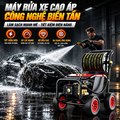 Máy Rửa Xe Cao Áp KAW Biến Tần 3.0kW Có Cuộn Dây, Động Cơ Nam Châm Vĩnh Cửu, Đầu Bơm Kinkard Ý, 380bar