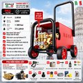 Máy Rửa Xe Cao Áp KAW Biến Tần 3.0kW Có Cuộn Dây, Động Cơ Nam Châm Vĩnh Cửu, Đầu Bơm Kinkard Ý, 380bar