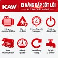 Máy Rửa Xe Cao Áp KAW Có Cuộn Dây, Động Cơ Cảm Ứng Lõi Đồng, Đầu Bơm Thương Hiệu Ý, 4 Bánh Xe