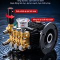 Máy Rửa Xe Cao Áp KAW Có Cuộn Dây, Động Cơ Cảm Ứng Lõi Đồng, Đầu Bơm Thương Hiệu Ý, 4 Bánh Xe