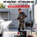 Máy Rửa Xe Cao Áp KAW Có Cuộn Dây, Động Cơ Cảm Ứng Lõi Đồng, Đầu Bơm Thương Hiệu Ý, 4 Bánh Xe