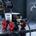 Máy Rửa Xe Cao Áp KAW Có Cuộn Dây, Động Cơ Cảm Ứng Lõi Đồng, Đầu Bơm Thương Hiệu Ý, 4 Bánh Xe