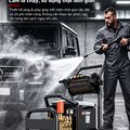 Máy Rửa Xe Cao Áp KAW Có Cuộn Ống Kim Loại, Động Cơ Cảm Ứng Lõi Đồng 4 Cực, Pít-tông Phủ Gốm, Chống Nước IPX5