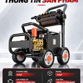 Máy Rửa Xe Cao Áp KAW Có Cuộn Ống Kim Loại, Động Cơ Cảm Ứng Lõi Đồng 4 Cực, Pít-tông Phủ Gốm, Chống Nước IPX5