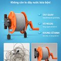 Máy Rửa Xe Cao Áp KAW Cuộn Ống Thương Mại 25m, Động Cơ Lõi Đồng Công Nghiệp, Vỏ Tôn Cứng, Bánh Xe Lớn