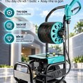 Máy Rửa Xe Cao Áp KAW Công Nghiệp Thế Hệ Mới Có Cuộn Ống Thương Mại, Động Cơ Cảm Ứng Không Chổi Than, Phun Xa 8-18m